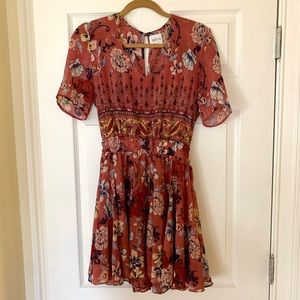 Misa Los Angeles Violetta floral mini dress